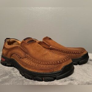 New- Men’s Venshine Brown Leather Walking Shoes